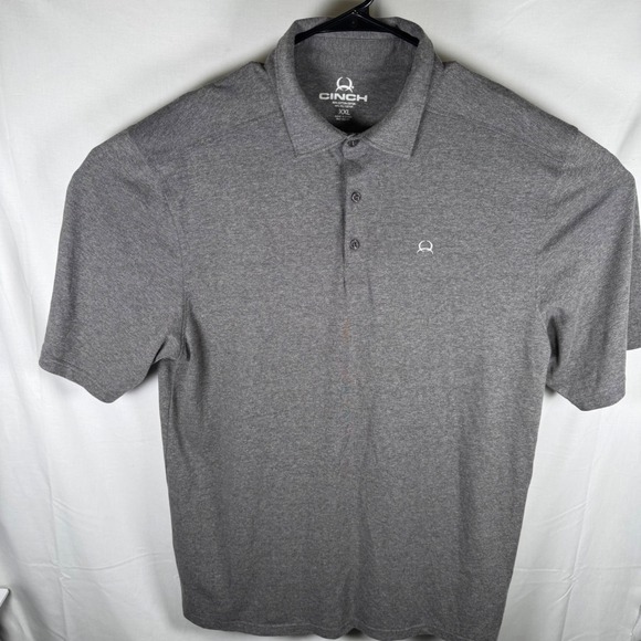 Cinch Other - Cinch Polo Shirt Mens XXL Grey Arena Flex Short Sleeve Athleisure MTK1863016‎